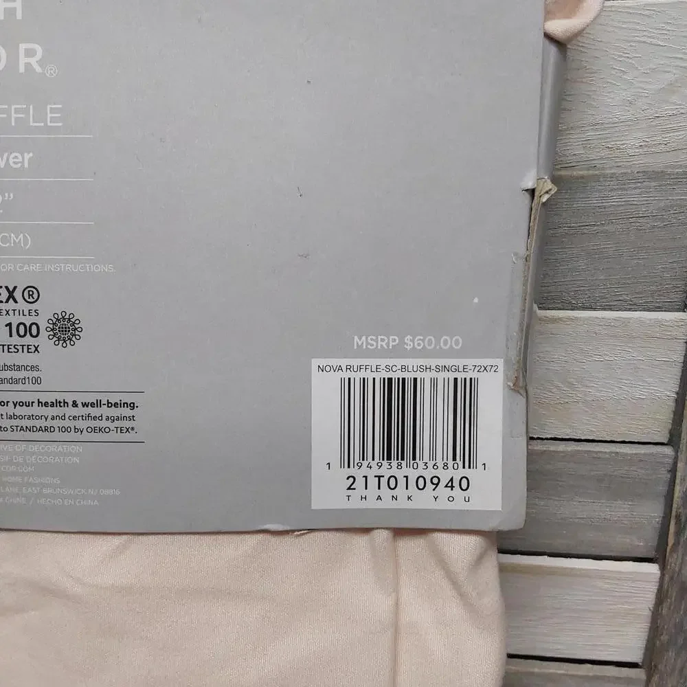 Nova Ruffle Shower Curtain | Lush Décor